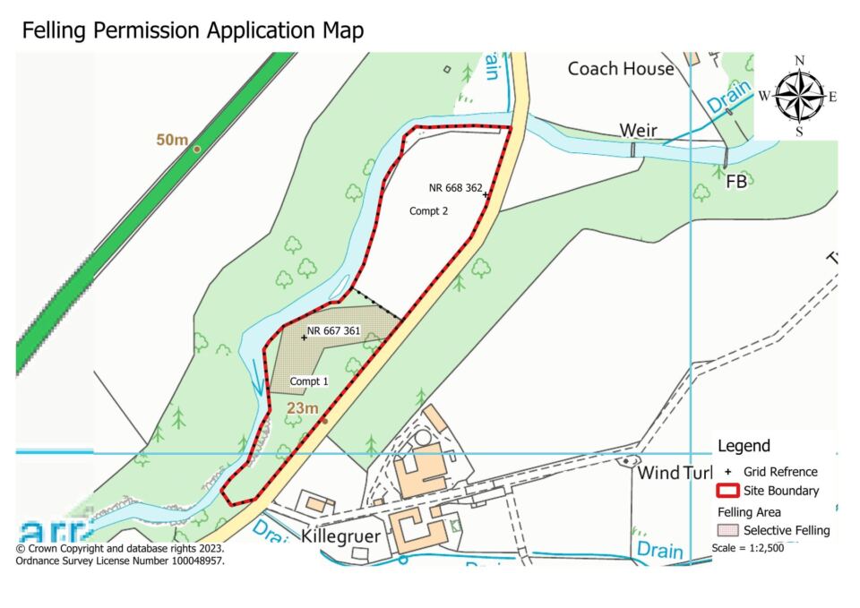 Map of the approved Dal an Duie woodland management area